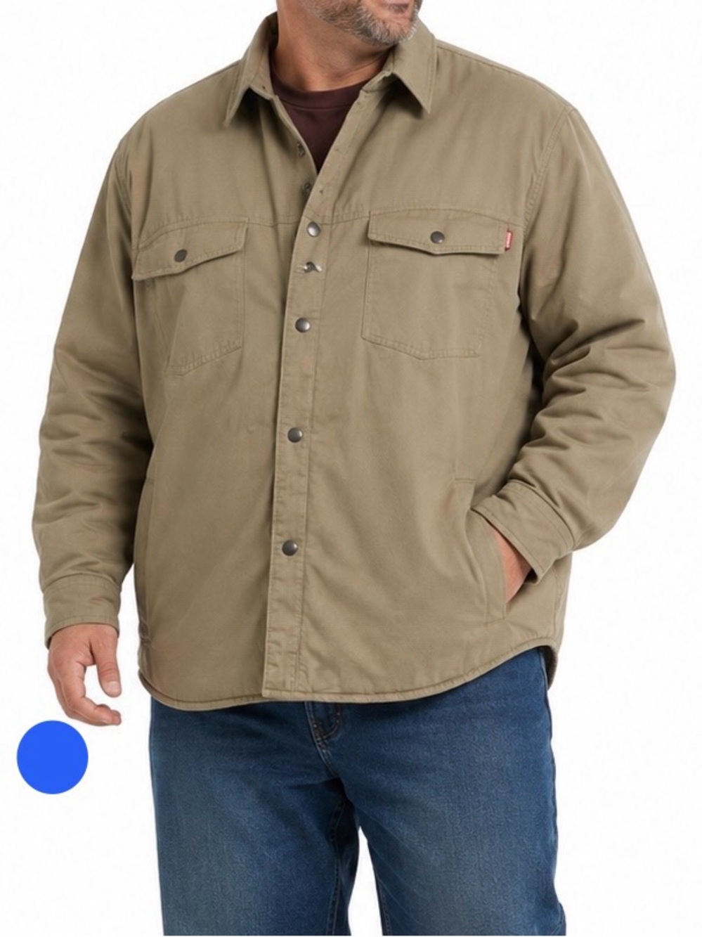 Craftsman XXL Flannel Lined Chore Jacket Tan Button Front Cotton Work Coat